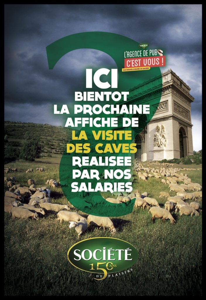 Création d'une affiche pour la communication des 150 ans de Roquefort société