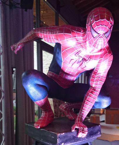 Soirée à thème super héros, soirée d'entreprise SEPTEO, statut de spiderman