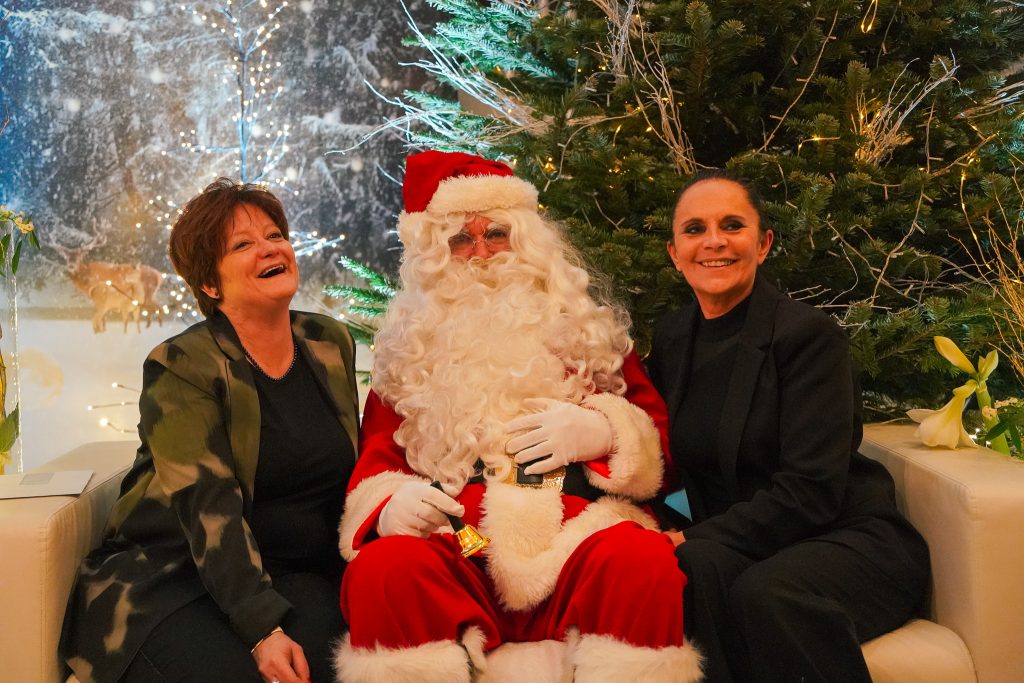 Photographie du père noël et de Stéphanie Groult